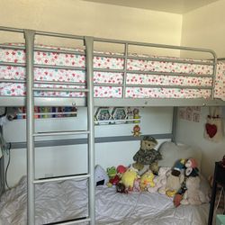 Grey Loft Bed Frame