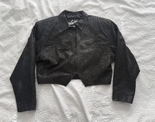 Winlit Womens Cropped Genuine Leather Jacket - Size M