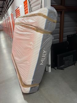 Milly Queen Mattress + Platform Bed Frame - Like New