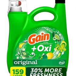 Gain + Oxi Liquid Laundry Detergent, Original, 159 Loads, 170 fl. oz.