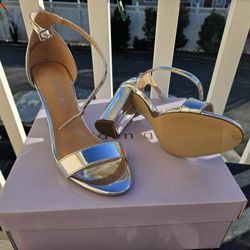 Madden Girl Beella Sandal. Silver. Sz 6. 