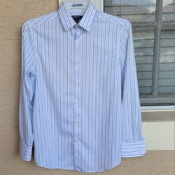 MEN'S SIZE S (14 1/2 - 32/33 "PERRY ELLIS PORTFOLIO" LONG-SLEEVED DRESS SHIRT 