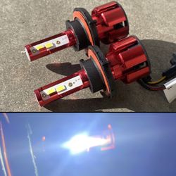 H13 9008 12K LUMENS 6K BRIGHT WHITE LED LIGHTS $35