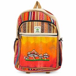 Himalayan Hemp Backpack with Mushroom Embroidery
