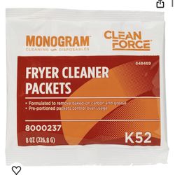MONOGRAM Cleaning Disposables Fryer Cleaner Packets K52 (contact info removed)-26 Packs of 8 Ounces