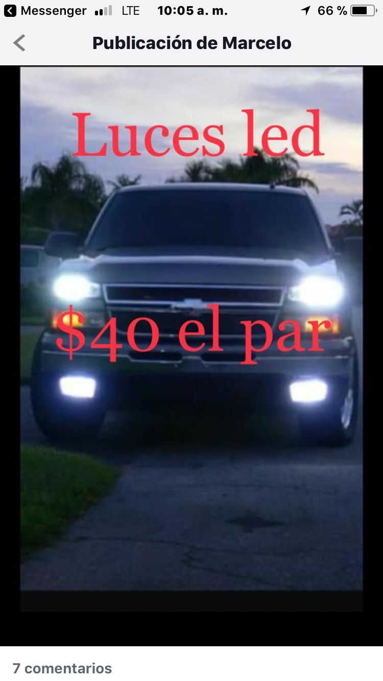 Luces led para carros y trocas luz blancas súper brillantes