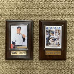 NY Yankees Derek Jeter / Mark Texiera Card Frames