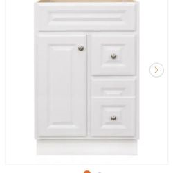 NEW Glacier Bay 24in White Bath Vanity Cabinet
