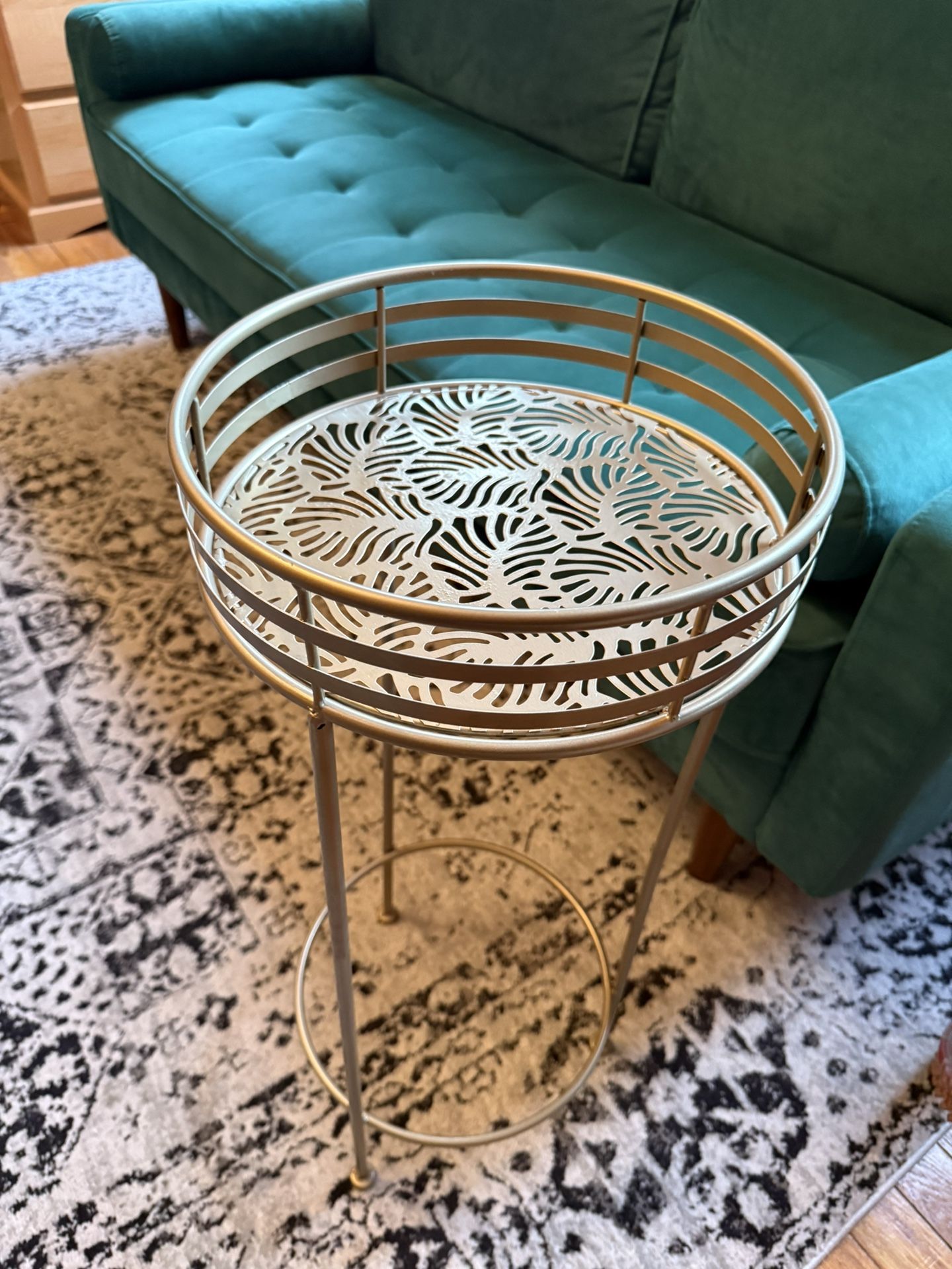 Golden metal Side Table