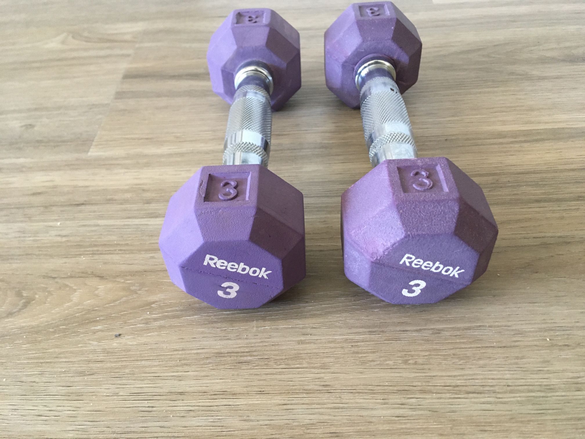 Reebok 3lb Hand Weight Drum Bell Dumbbells Set