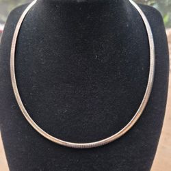 Sterling Silver Omega Chain. 