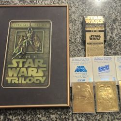 Star Wars 23K Gold Set $65