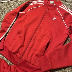 Adidas Red Tracksuit Set – XS – Excellent Condition
