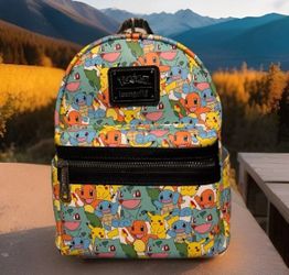 Pokémon Loungefly Pokemon All Over Print Mini Backpack Multi Character