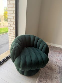 Midcentury Green Accent Chair