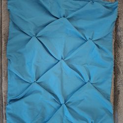 Elegant blue pillow case. Perfect for adding a touch of style to your bedroom. Standard. Zipper. 