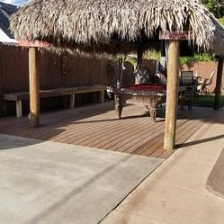 Composite decking wood 6" wide brown in color