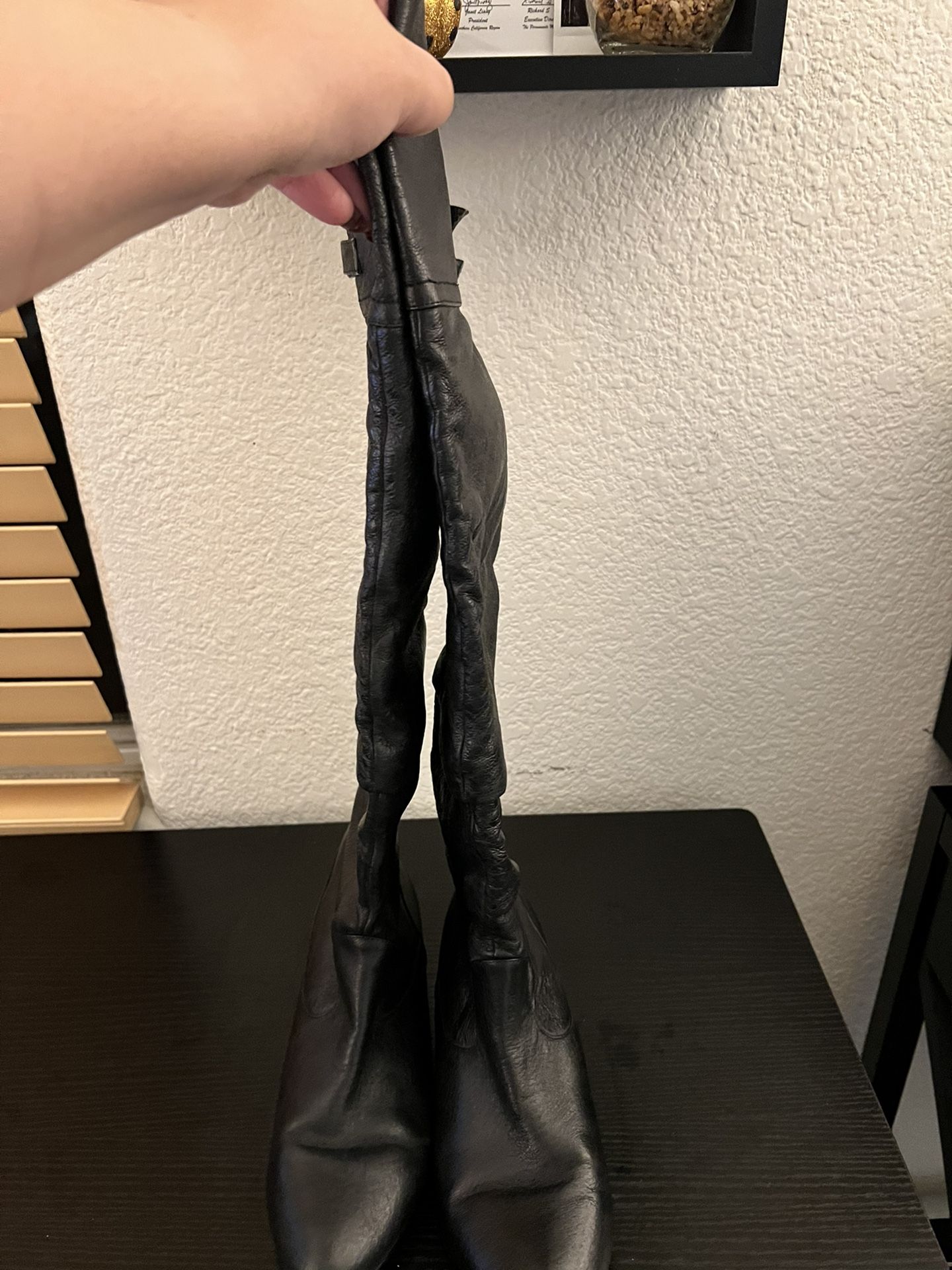 Below The Knee Black Boot