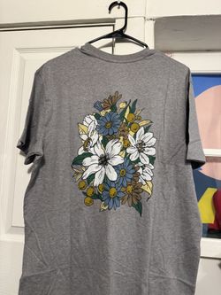 Target Goodfellow & Co. Gray Floral T-Shirt