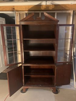 China Cabinet- Glass Doors $50 or best offer