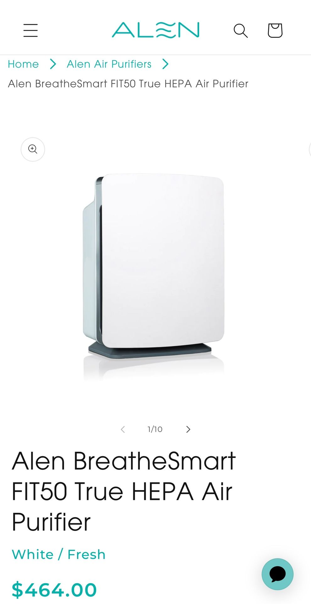 Alen BreatheSmart FIT50 True HEPA Air Purifier