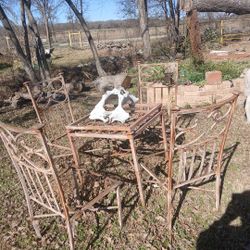 Wrought Iron Table and Chairs
