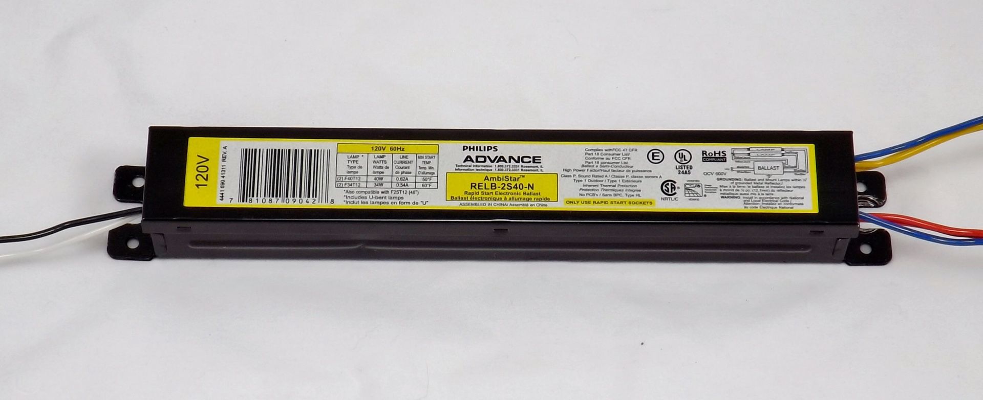 Philips Advance AmbiStar Rapid Start Electronic Ballast RELB2S40N for Sale in Roselle, IL