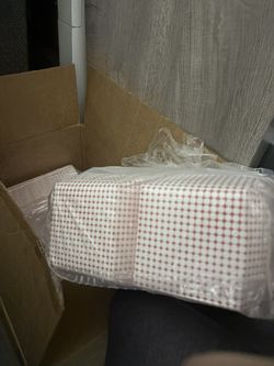 PAPER RED PLAID SANDWICH BOXES