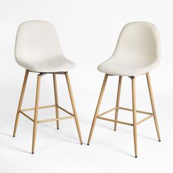 Charlton 26" Swivel Counter Height Bar Stools with Metal Legs Set of 2