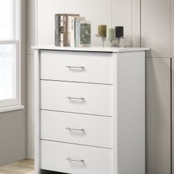 New! 41.4”H 4-Drawer Chest, Tall Dresser, Dresser, Bedroom Dresser, Dark Brown Dresser, Espresso Dresser, White Chest, Espresso Chest, Dresser Matchin