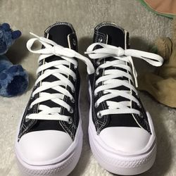 CONVERSE CHUCK ALL STAR WOMEN SIZE 7 Black Natural Ivory White {568497}