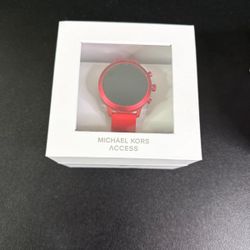 Michael Kors Access MKGO 43mm Case Red Burgund Tone with Silicone Strap(MKT5073)