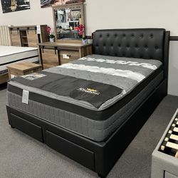 Black Queen Bed Frame 🎆4th Of July Sale🎆