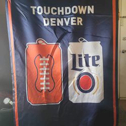 Touchdown Denver Miller Lite Flag