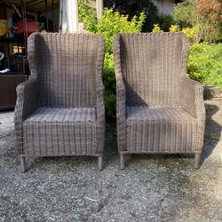 BROWN JORDAN WICKER PATIO CHAIRS 🌸