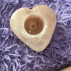 Himalayan salt heart tray 