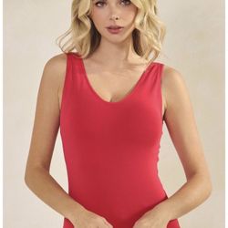Women’s Yelete Red Seamless Reversible Tank Tops