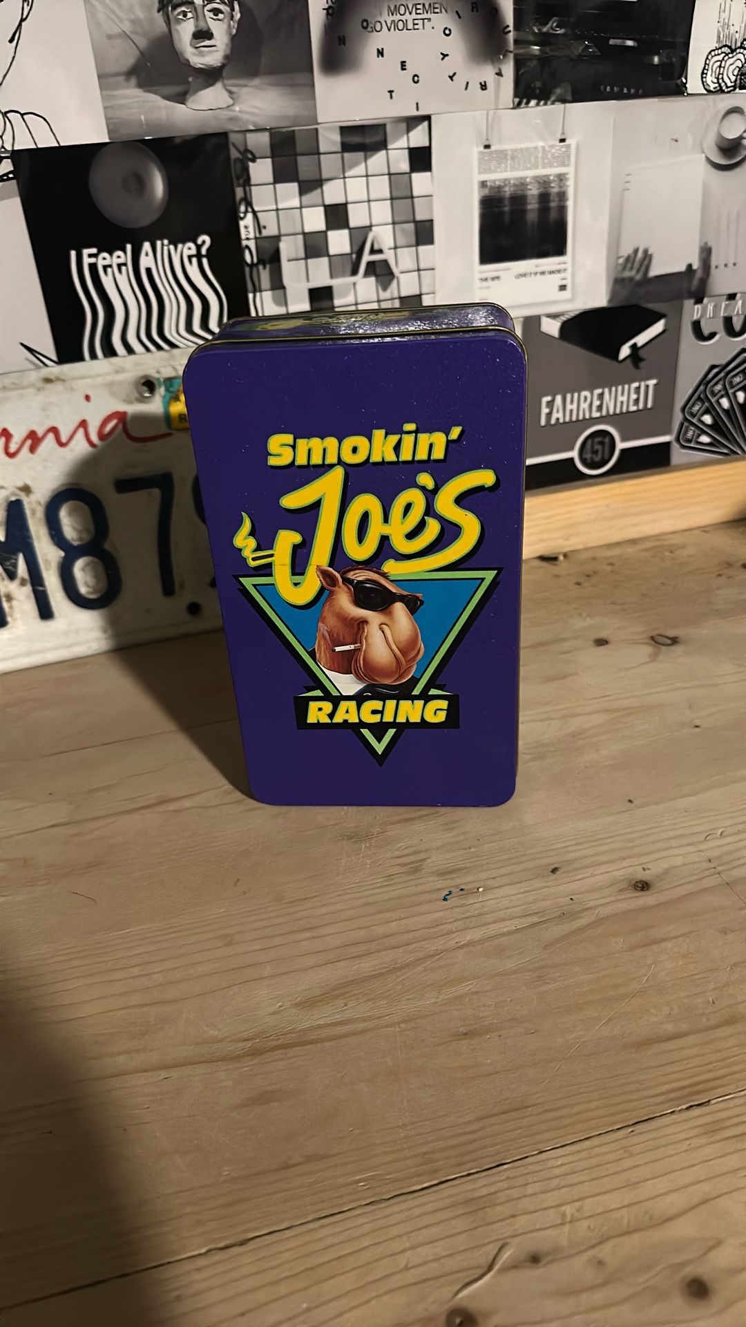 Vintage Pristine Tin Of Smoking joes Racing Matches