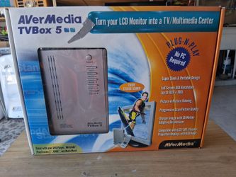 AVER MEDIA TVBOX 5 TURN YOUR LCD MONITOR INTO A TV..BRAND NEW!!
