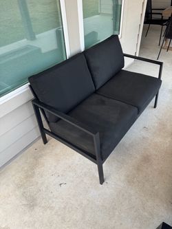 All Modern Black Outdoor Sofa