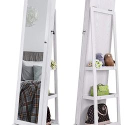 Jewelry Armoire Full Length Mirror 