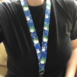 Totoro Blue and Green Lanyard
