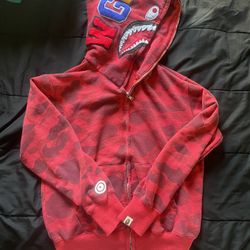 “REP” Red Bape Hoodie Size M Fits Small 