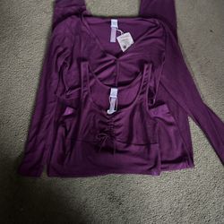 Fenty Savage purple long sleeve pajama set 