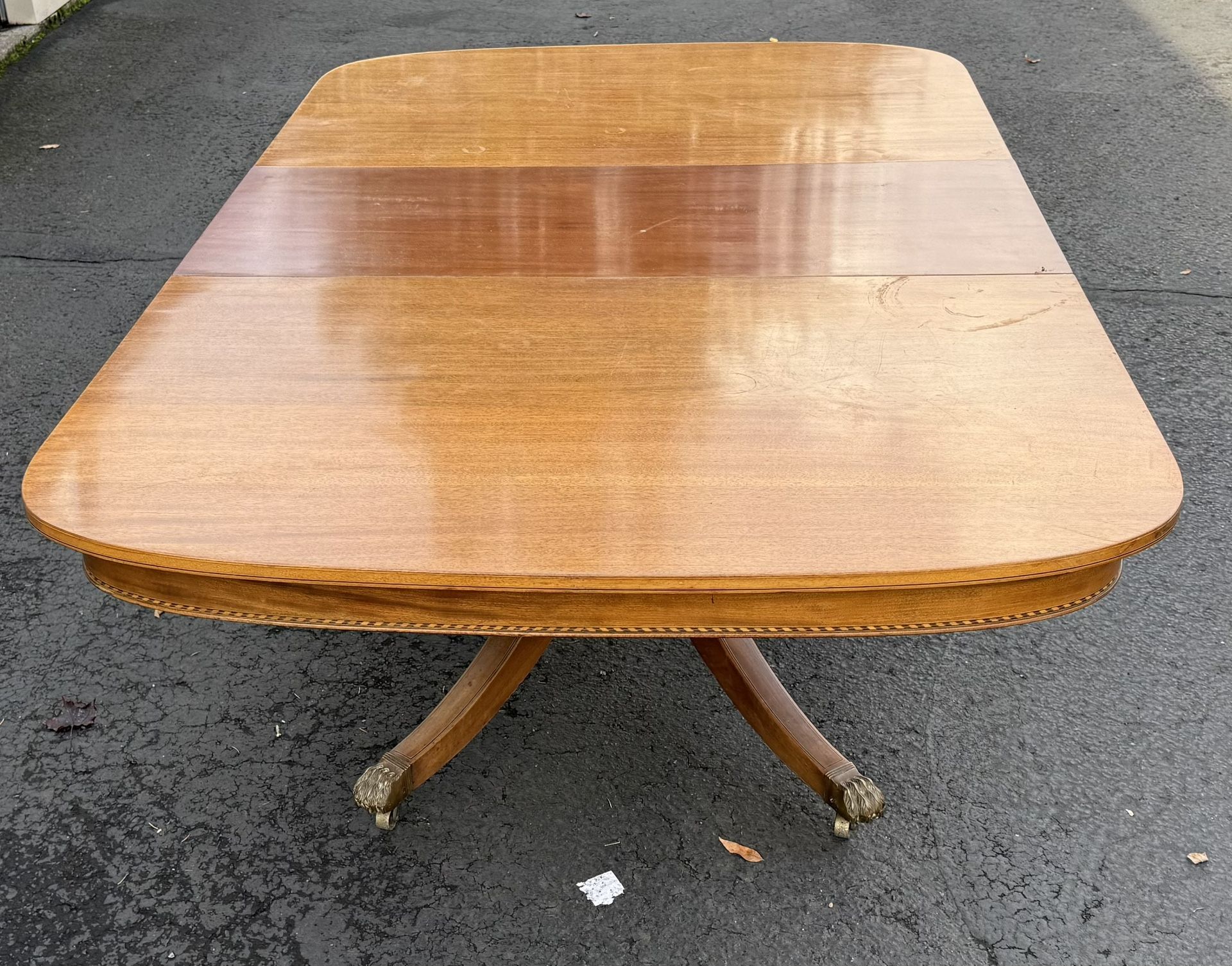Thanksgiving Wooden Claw Foot Table 
