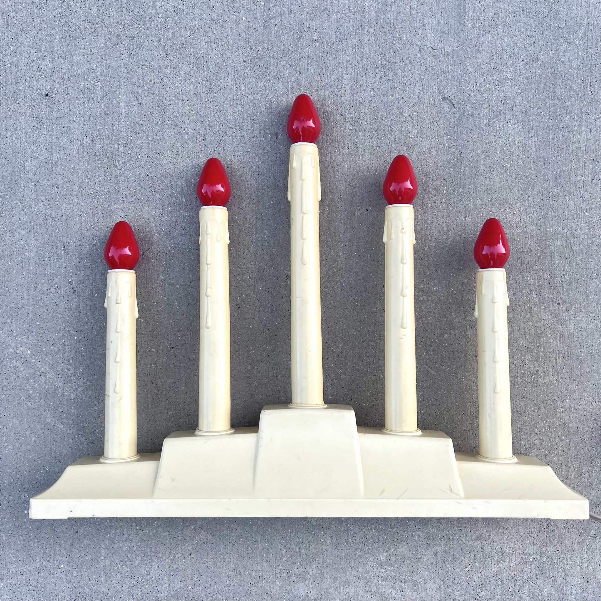 Vintage Noma Christmas Candles Candelabra Candolier 5 Staggered Candle Holder