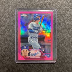 2023 James Outman Topps Chrome Pink Refractor Rookie Card