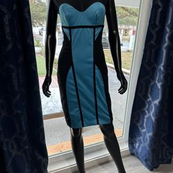 Sexy Black And Blue Dress