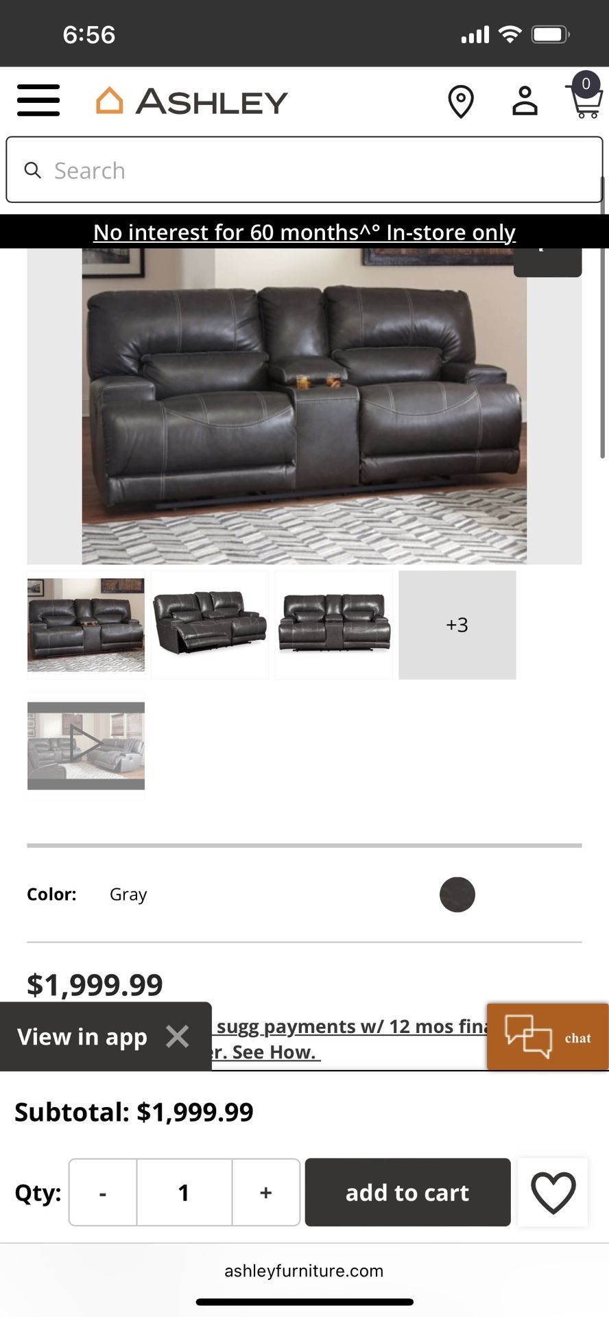 Recliner Dark Gray Leather Couches