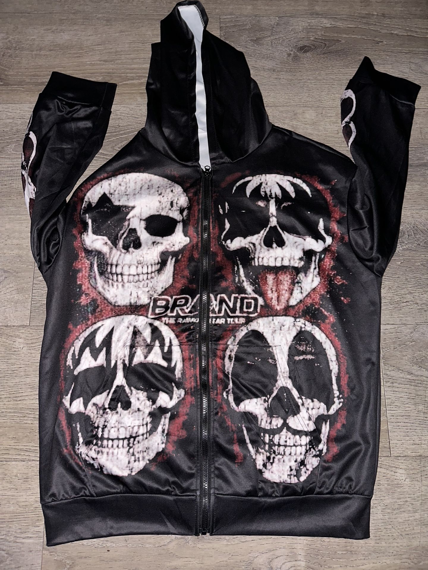 Skull Zip Up Hoodie